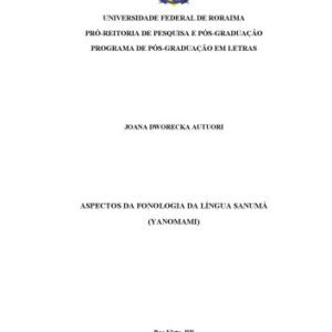 خرید و دانلود نسخه کامل کتاب ASPECTOS DA FONOLOGIA DA LÍNGUA SANUMÁ (YANOMAMI)