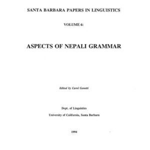 خرید و دانلود نسخه کامل کتاب Aspects of Nepali Grammar