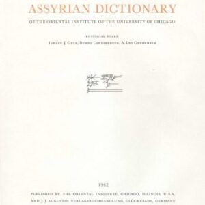 خرید و دانلود نسخه کامل کتاب Assyrian Dictionary of the Oriental Institute of the University of Chicago