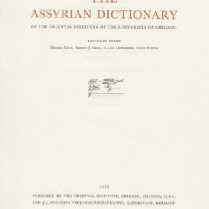 خرید و دانلود نسخه کامل کتاب Assyrian Dictionary of the Oriental Institute of the University of Chicago