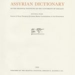 خرید و دانلود نسخه کامل کتاب Assyrian Dictionary of the Oriental Institute of the University of Chicago