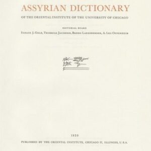 خرید و دانلود نسخه کامل کتاب Assyrian Dictionary of the Oriental Institute of the University of Chicago