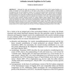 خرید و دانلود نسخه کامل کتاب Attitudes towards Englishes in Sri Lanka