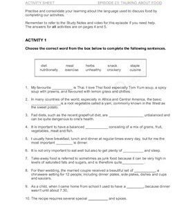 خرید و دانلود نسخه کامل کتاب Australia Network. Study English IELTS Preparation. (Episode 23. Talking about Food)