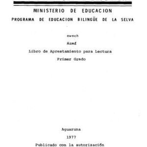 خرید و دانلود نسخه کامل کتاب Awach. Mamá. Libro de Aprestamiento para Lectura. Primer Grado