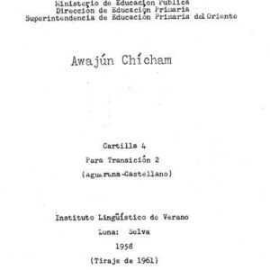 خرید و دانلود نسخه کامل کتاب Awajún Chícham. Cartilla 4 Para Transición 2