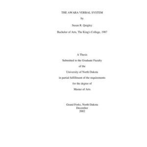 خرید و دانلود نسخه کامل کتاب Awara Phonology and the Awara Verbal System