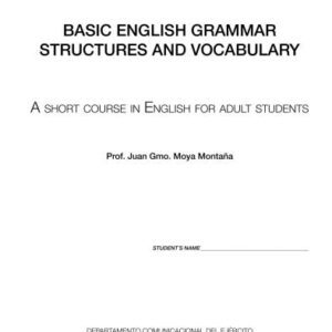 خرید و دانلود نسخه کامل کتاب Basic English Grammar Structures and Vocabulary. A Short Course in English for Adult Students