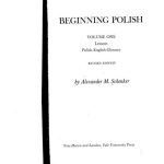 خرید و دانلود نسخه کامل کتاب Beginning Polish. Volume 1