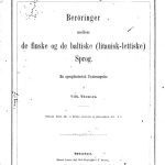 خرید و دانلود نسخه کامل کتاب Beröringer mellem de finske og de baltiske (litauisk-lettiske) sprog
