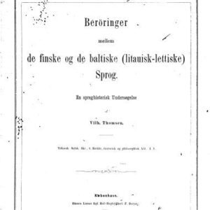 خرید و دانلود نسخه کامل کتاب Beröringer mellem de finske og de baltiske (litauisk-lettiske) sprog