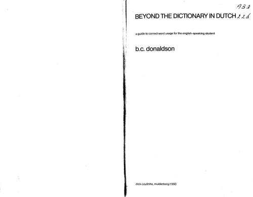 خرید و دانلود نسخه کامل کتاب Beyond the Dictionary in Dutch: A Guide to Correct Word Usage for the English-Speaking Student_68bc39c3bcf97.jpeg خرید و دانلود نسخه کامل کتاب Beyond the Dictionary in Dutch: A Guide to Correct Word Usage for the English-Speaking Student