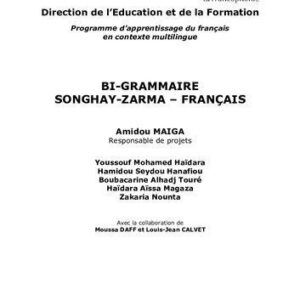 خرید و دانلود نسخه کامل کتاب BI-GRAMMAIRE SONGHAY-ZARMA – FRANÇAIS