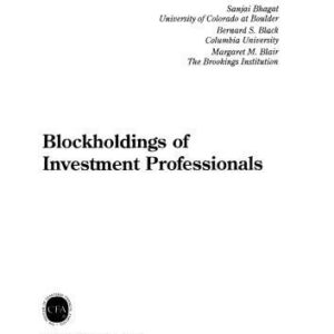 خرید و دانلود نسخه کامل کتاب Blockholdings of investment professionals