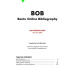 خرید و دانلود نسخه کامل کتاب BOB – Bantu Online Bibliography