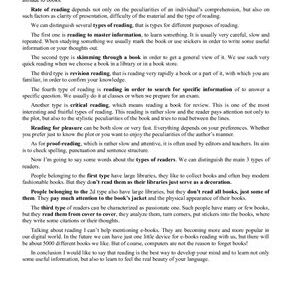 خرید و دانلود نسخه کامل کتاب Books and readers. The purpose of reading. Most essential kinds of reading