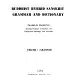 خرید و دانلود نسخه کامل کتاب Buddhist Hybrid Sanskrit Grammar and Dictionary. Grammar