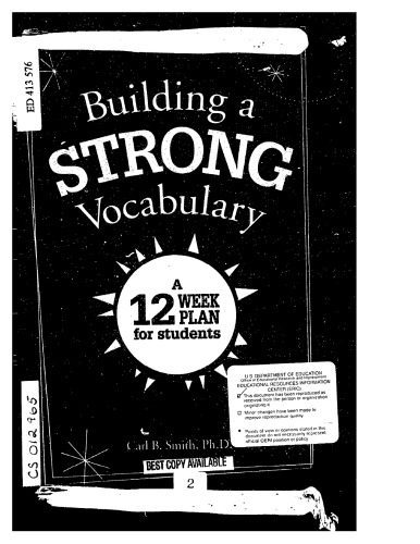 خرید و دانلود نسخه کامل کتاب Building a Strong Vocabulary: A Twelve-Week Plan for Students_68c0864ea285a.jpeg خرید و دانلود نسخه کامل کتاب Building a Strong Vocabulary: A Twelve-Week Plan for Students