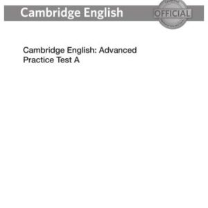 خرید و دانلود نسخه کامل کتاب Cambridge English: Advanced Practice Test A