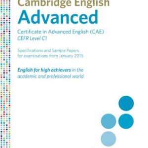 خرید و دانلود نسخه کامل کتاب Cambridge English: Advanced – Specifications and sample papers for examinations from January 2015