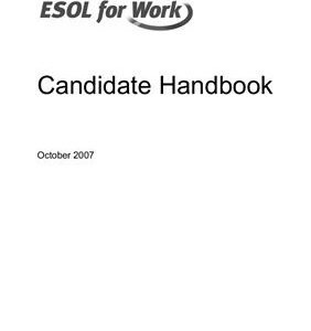 خرید و دانلود نسخه کامل کتاب Candidate Handbook For ESOL