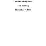 خرید و دانلود نسخه کامل کتاب Cebuano Study Notes