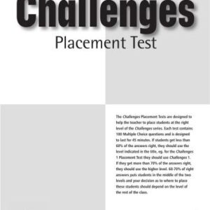 خرید و دانلود نسخه کامل کتاب Challenges. Placement Tests