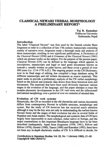 خرید و دانلود نسخه کامل کتاب Classical Newari verbal morphology: A preliminary report_68bb58eb532de.jpeg خرید و دانلود نسخه کامل کتاب Classical Newari verbal morphology: A preliminary report