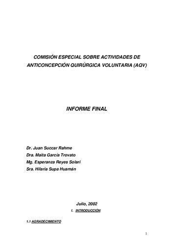 خرید و دانلود نسخه کامل کتاب Comisión Especial sobre Actividades de Anticoncepción Quirúrgica Voluntaria (AQV). Informe Final_68c66dc508e17.jpeg خرید و دانلود نسخه کامل کتاب Comisión Especial sobre Actividades de Anticoncepción Quirúrgica Voluntaria (AQV). Informe Final