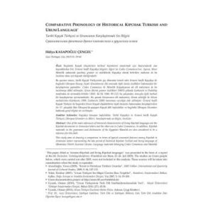 خرید و دانلود نسخه کامل کتاب Comparative Phonology of Historical Kipchak Turkish and Urum Language