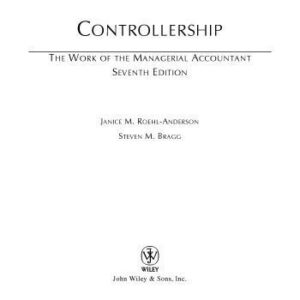 خرید و دانلود نسخه کامل کتاب Controllership: The Work of the Managerial Accountant, 2006 Cumulative Supplement