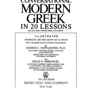 خرید و دانلود نسخه کامل کتاب Conversational Modern Greek in 20 Lessons