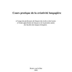 خرید و دانلود نسخه کامل کتاب Cours pratique de la créativité langagière