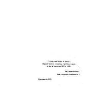 خرید و دانلود نسخه کامل کتاب “¿Cuesta demasiado el dólar?” (Algunas hipótesis económicas y políticas respecto al tipo de cambio en 1977 y 1978)
