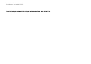خرید و دانلود نسخه کامل کتاب Cutting Edge 3 Edition Upper-Intermediate Wordlist