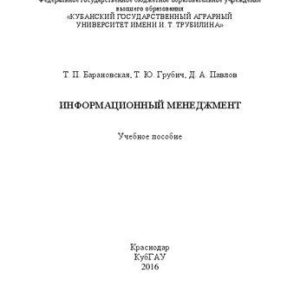 خرید و دانلود نسخه کامل کتاب Информационный менеджмент: Учебное пособие