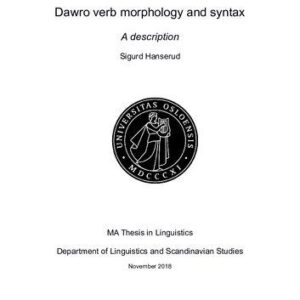 خرید و دانلود نسخه کامل کتاب Dawro verb morphology and syntax: A description