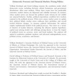 خرید و دانلود نسخه کامل کتاب Democratic Processes and Financial Markets: Pricing Politics