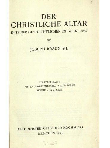 خرید و دانلود نسخه کامل کتاب Der christliche Altar in seiner geschichtlichen Entwicklung (Band 1): Arten, Bestandteile, Altargrab, Weihe, Symbolik_68cf234e7850b.jpeg خرید و دانلود نسخه کامل کتاب Der christliche Altar in seiner geschichtlichen Entwicklung (Band 1): Arten, Bestandteile, Altargrab, Weihe, Symbolik