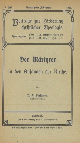 خرید و دانلود نسخه کامل کتاب Der Märtyrer in den Anfängen der Kirche_68cf339f77808.jpeg خرید و دانلود نسخه کامل کتاب Der Märtyrer in den Anfängen der Kirche