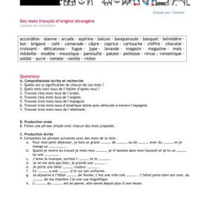 خرید و دانلود نسخه کامل کتاب Des mots français d’origine étrangère. Une fiche d’activités