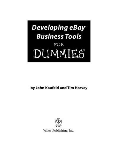 خرید و دانلود نسخه کامل کتاب Developing eBay Business Tools For Dummies (For Dummies (Business & Personal Finance))_68c9eccc5b4b0.jpeg خرید و دانلود نسخه کامل کتاب Developing eBay Business Tools For Dummies (For Dummies (Business & Personal Finance))