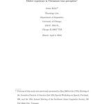 خرید و دانلود نسخه کامل کتاب Dialect experience in Vietnamese tone perception