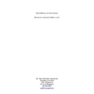 خرید و دانلود نسخه کامل کتاب Dialectal traces in Beilu Yiyu