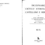 خرید و دانلود نسخه کامل کتاب Diccionario Crítico Etimológico Castellano e Hispánico (Ri-X)