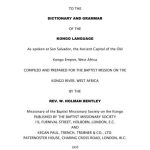 خرید و دانلود نسخه کامل کتاب Dictionary and Grammar of the Kongo Language