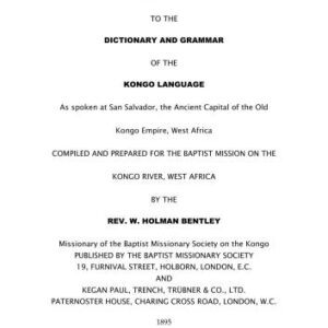 خرید و دانلود نسخه کامل کتاب Dictionary and Grammar of the Kongo Language