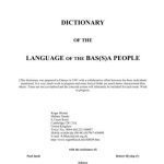 خرید و دانلود نسخه کامل کتاب Dictionary of the language of the Bas(s)a people