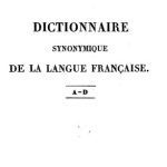 خرید و دانلود نسخه کامل کتاب Dictionnaire synonymique de la langue française. Tome 1