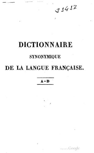 خرید و دانلود نسخه کامل کتاب Dictionnaire synonymique de la langue française. Tome 1_68c41c1d66c98.jpeg خرید و دانلود نسخه کامل کتاب Dictionnaire synonymique de la langue française. Tome 1